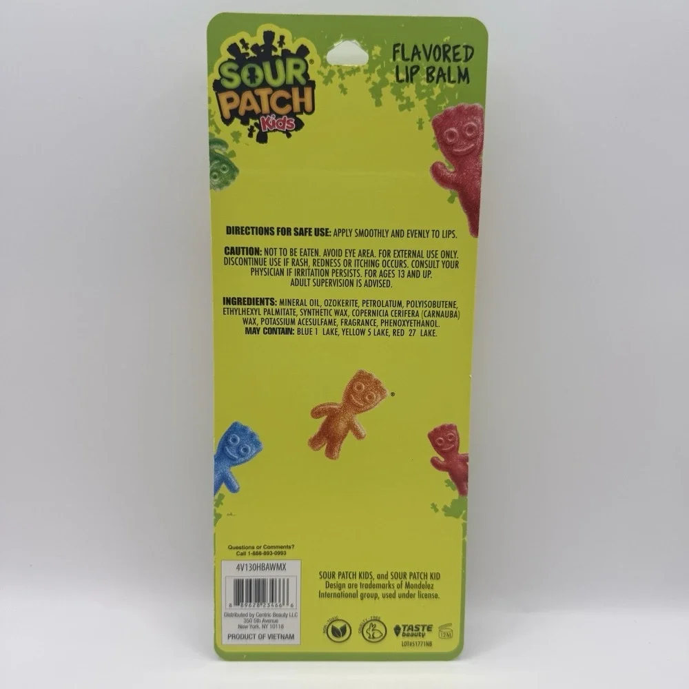Sour Patch Kids 8 Flavored Lip Balms Assorted Pack 0.96 oz.